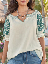 Load image into Gallery viewer, Printed Crew Neck Loose Casual Top