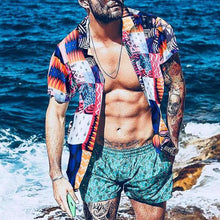 Load image into Gallery viewer, Men's Casual Holiday Check Short-sleeved Shirt