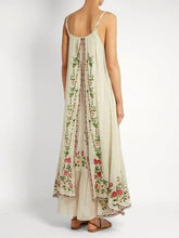Load image into Gallery viewer, Women's Fashion Bohemian Embroidered Suspender Dress