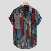 Load image into Gallery viewer, Colorful Striped Geometric Casual Shirt