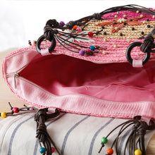Load image into Gallery viewer, Embroidered Starfish Straw Bead Weave Women's Bag