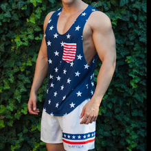 Load image into Gallery viewer, Men's Blue Fashion Creative Flag Printed Vest