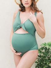 Load image into Gallery viewer, Maternity Sexy Lace Up Pure Color Swimsuit