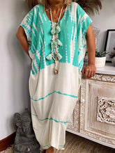 Load image into Gallery viewer, Women's Contrast Color Loose Long Dress