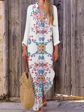 Load image into Gallery viewer, Long Sleeve Printing Simple Women's Dress