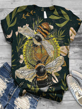 Load image into Gallery viewer, Casual Impression Bee Printed Fashion T-shirt