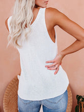 Load image into Gallery viewer, Round Neck Knitted Sleeveless Women's Top