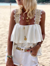 Load image into Gallery viewer, Women's Fashion Casual Ruffled Sling Sleeveless T-shirt