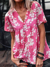 Load image into Gallery viewer, V-neck Print Casual Top Women