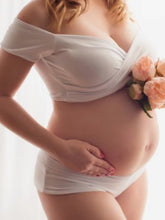Load image into Gallery viewer, Strapless Simple Underwear Photo Maternity Jumpsuit Dress