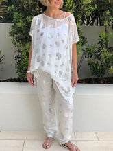 Load image into Gallery viewer, Sequined Loose Round Neck Women's Suit