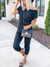 Load image into Gallery viewer, Round Neck Short Sleeve Casual Loose Bodysuit