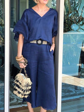 Load image into Gallery viewer, Women's Casual Loose Comfortable Cotton Linen Jumpsuit