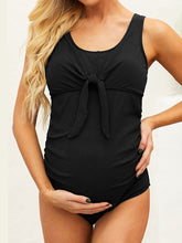 Load image into Gallery viewer, Maternity Sexy Solid Color Knotted One-Piece Swimsuit
