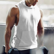 Load image into Gallery viewer, Men's Fashion Solid Color Hooded Sleeveless T-Shirt