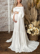 Load image into Gallery viewer, Maternity Dress Elegant Strapless Photo Dress