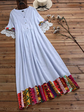 Load image into Gallery viewer, Vintage Short Sleeve Lace Women's Dress