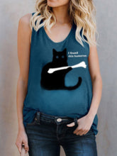 Load image into Gallery viewer, Cat Print Sleeveless Sweat-Absorbent Maternity Tops
