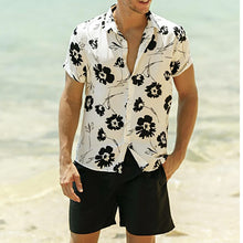 Load image into Gallery viewer, Floral Print Button Hawaiian Shirt