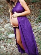 Load image into Gallery viewer, Maternity Dress Elegant Solid Color Photo Dress
