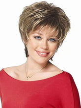 Load image into Gallery viewer, Lady's Short Straight Blonde Wig