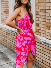 Load image into Gallery viewer, Maternity Sexy Slim-Shoulder Halter Print Dress