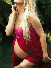 Load image into Gallery viewer, Maternity Elegant Stitching Tube Top Photo Dress