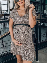 Load image into Gallery viewer, Leopard Print Outdoor Maternity Dress