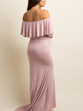 Load image into Gallery viewer, Simple Temperament Strapless Maternity Dress