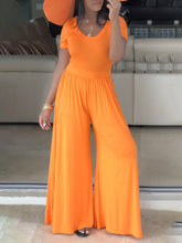 Load image into Gallery viewer, Women's Sexy Round Neck Short Sleeve Loose Jumpsuit