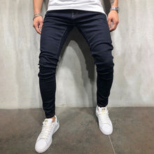 Load image into Gallery viewer, Men's Solid Color Casual Hip Hop Washed Denim Trousers