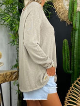 Load image into Gallery viewer, Round Neck Long Sleeve Cotton Women's Tops