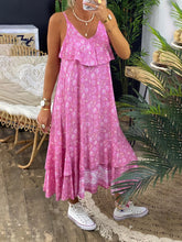 Load image into Gallery viewer, Floral Loose Holiday Sling Women's Dress