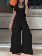 Load image into Gallery viewer, Women's Sexy Round Neck Short Sleeve Loose Jumpsuit