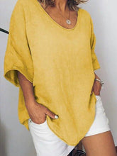 Load image into Gallery viewer, Solid Color Loose Casual Cotton And Linen Suit