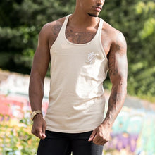 Load image into Gallery viewer, Men's Khaki Solid Slim Vest