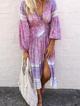 Load image into Gallery viewer, Floral Long Sleeve Loose Women's Dress