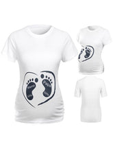 Load image into Gallery viewer, Foot Print Summer Simple Maternity Tops