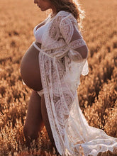 Load image into Gallery viewer, Maternity Dress Sexy Elegant Lace Strapless Photo Dress