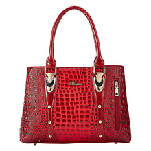 Load image into Gallery viewer, Patent Leather Crocodile Pattern Portable Women's Bag