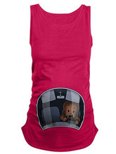 Load image into Gallery viewer, Maternity Casual Fun Baby Driving Printed Sleeveless T-shirt