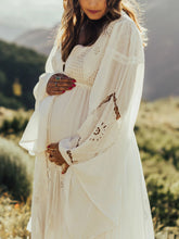 Load image into Gallery viewer, Maternity Sexy Cutout Button Maxi Dress