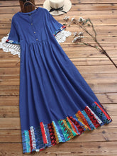 Load image into Gallery viewer, Vintage Short Sleeve Lace Women's Dress