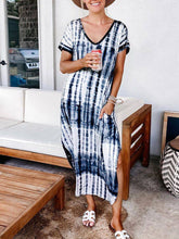 Load image into Gallery viewer, V-neck Tie-dye Loose Casual Dress