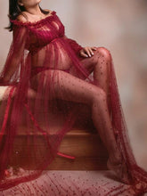 Load image into Gallery viewer, Maternity Dress Elegant Solid Color Soft Yarn Photo Dress