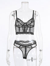 Load image into Gallery viewer, Lace Stitching Two-Piece Set Erotic Lingerie