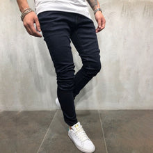 Load image into Gallery viewer, Men's Solid Color Casual Hip Hop Washed Denim Trousers