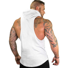 Load image into Gallery viewer, Men's Printed Sleeveless Hooded Sports Vest