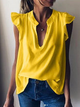 Load image into Gallery viewer, Stand Collar Collar Short Sleeve Solid Color Casual Shirt
