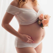 Load image into Gallery viewer, Strapless Simple Underwear Photo Maternity Jumpsuit Dress